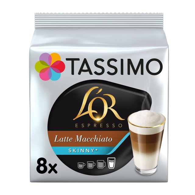 Tassimo L'or Latte Macchiato Skinny Coffee Pods 8 Drinks