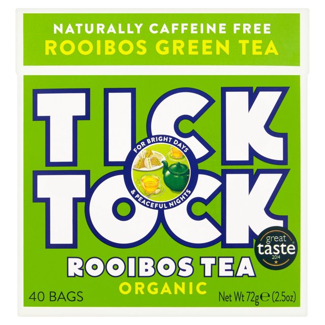 Tick Tock Organic Rooibos Green 40 Tea Bags
