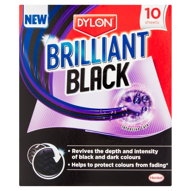 Dylon Brilliant Black Laundry Sheets 10 Pack