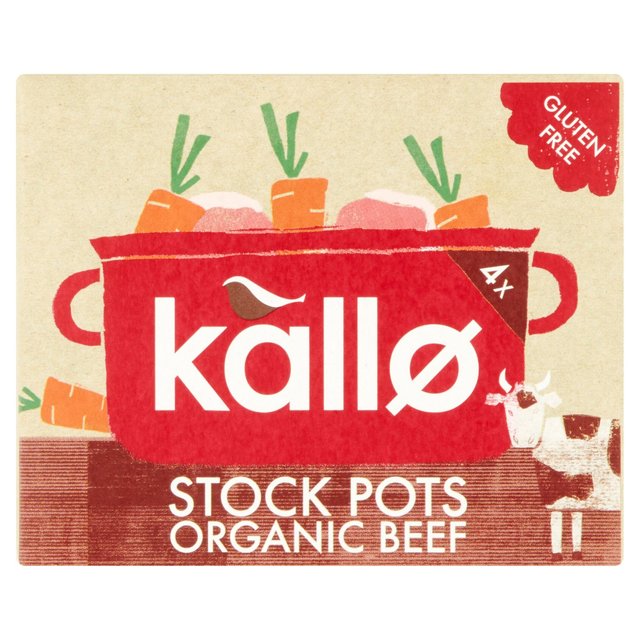 Kallo Organic Beef Stock Pots 4 Pack