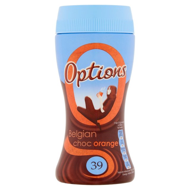 Options Orange Hot Chocolate Drink 220g - 7.7oz