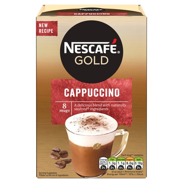 Nescafe Gold Cappuccino Coffee Instant Coffee 8 Sachets