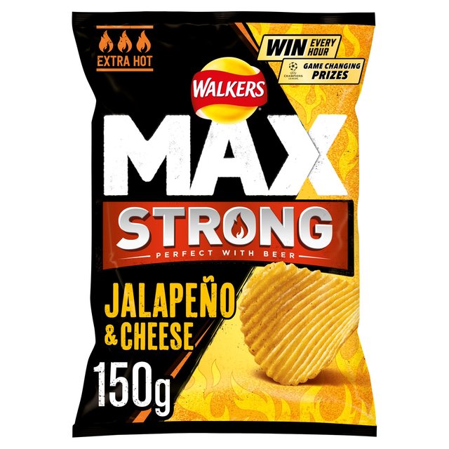 Walkers Max Strong Jalapeno & Cheese 150g - 5.2oz
