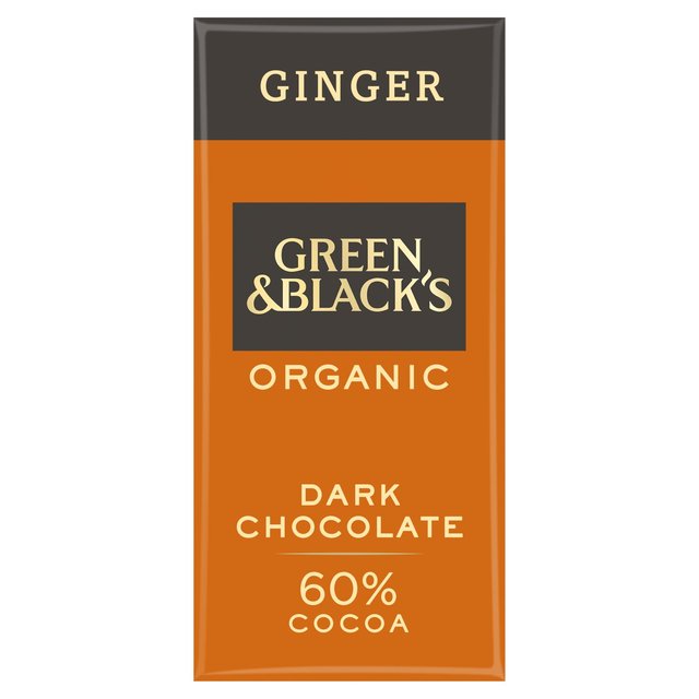 Green & Black's Organic Ginger Dark Chocolate 90g - 3.1oz