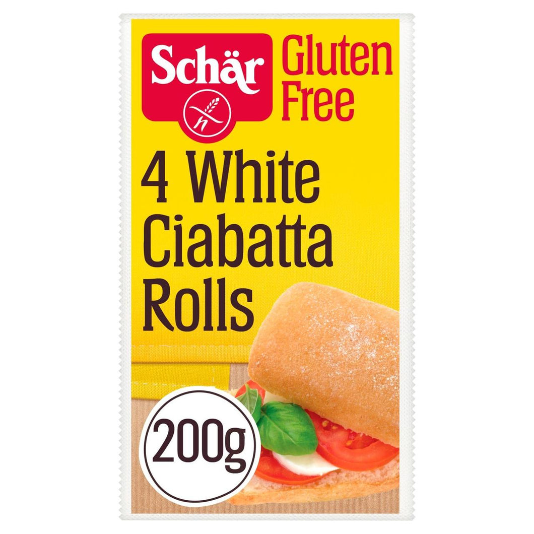 Schar Gluten Free White Ciabatta Rolls - 4 Per Pack