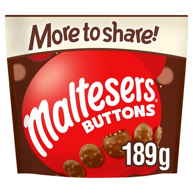 Maltesers Buttons Chocolate Large Pouch 189g - 6.6oz