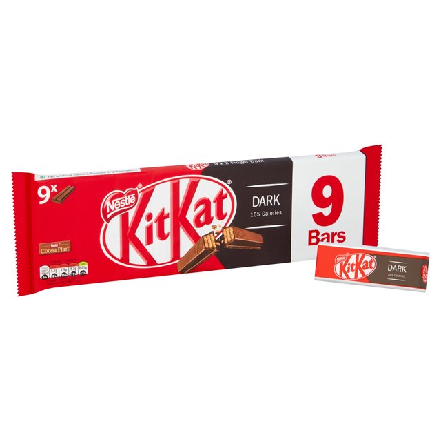 Nestle KitKat 2 Finger Dark Chocolate Biscuit Bar 9 Pack