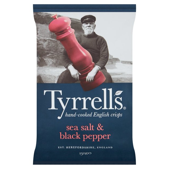 Tyrrells Sea Salt & Black Pepper 150g - 5.2oz
