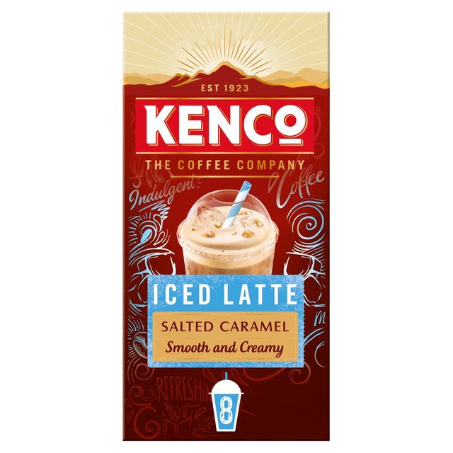 Kenco Iced Latte Salted Caramel Instant Coffee Sachets 8 Pack