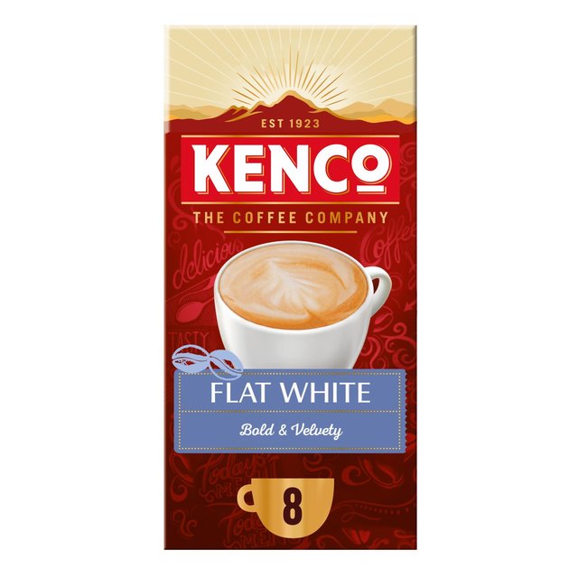 Kenco Flat White Instant Coffee Sachets 8 Pack