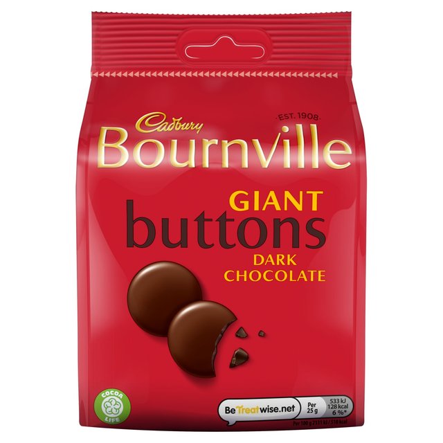 Cadbury Bournville Giant Buttons 110g - 3.8oz