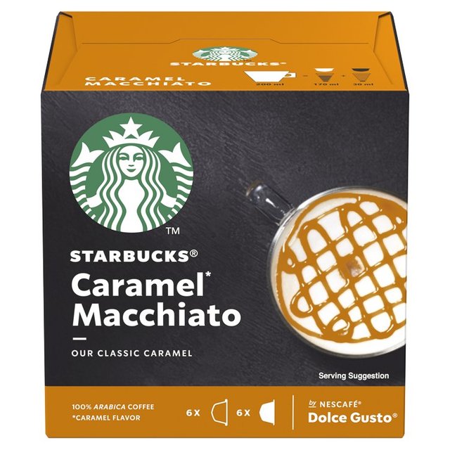 Dolce Gusto Starbucks Caramel Macchiato Coffee Pods 12 Pack