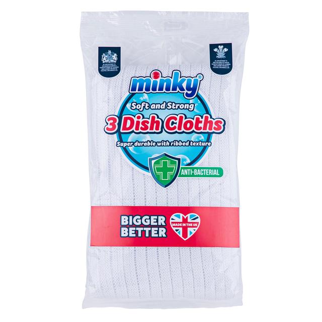 Minky Anti Bacterial Cleaning Cloths 3 Pack
