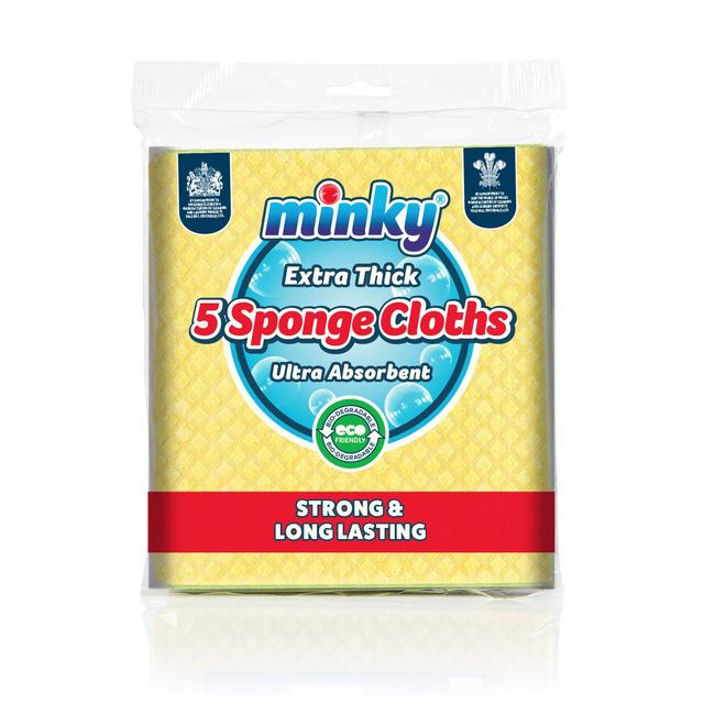 Minky Extra Thick Sponge Cloths Pack of 5