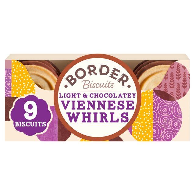 Border Biscuits Light & Chocolatey Viennese Whirls 150g - 5.2oz