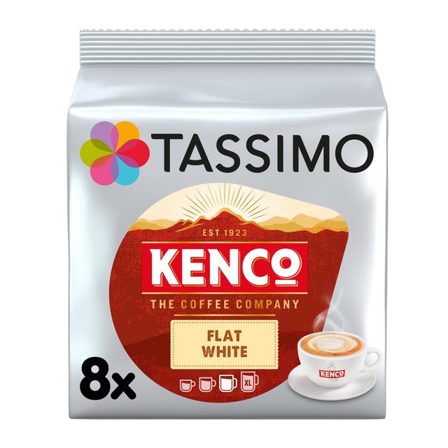 Tassimo Kenco Flat White Coffee Pods 8 Drinks