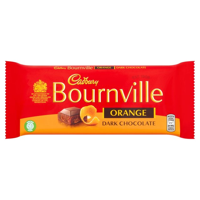 Cadbury Bournville Orange Chocolate Bar 180g - 6.3oz