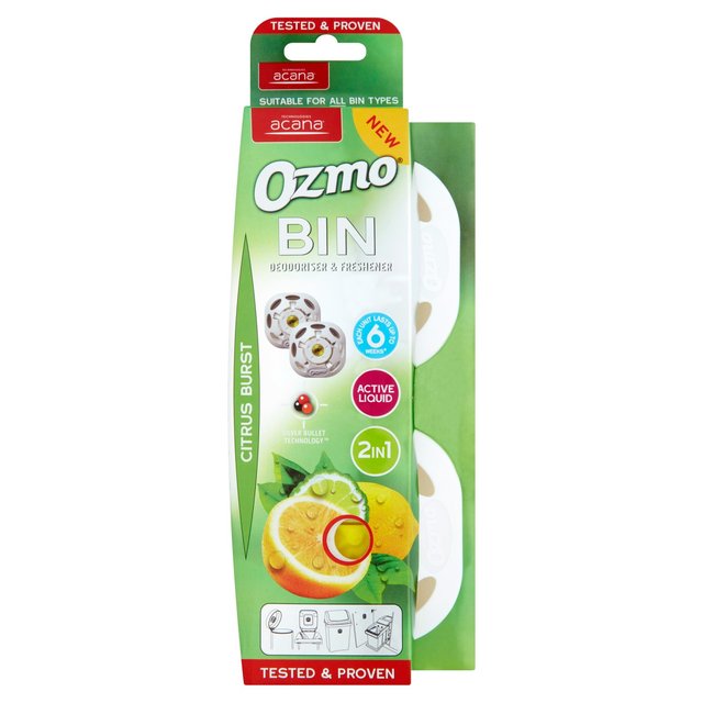 Ozmo Bin Deodoriser & Freshener Twin Pack Citrus Burst