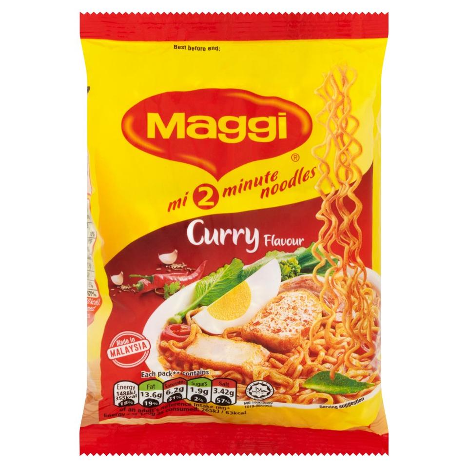 Maggi 2 Minute Curry Flavour Noodles 79g - 2.7oz