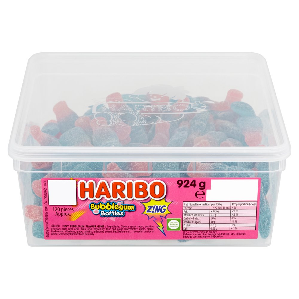 Haribo Fizzy Bubblegum Flavour Bottles 924g - 32.5oz