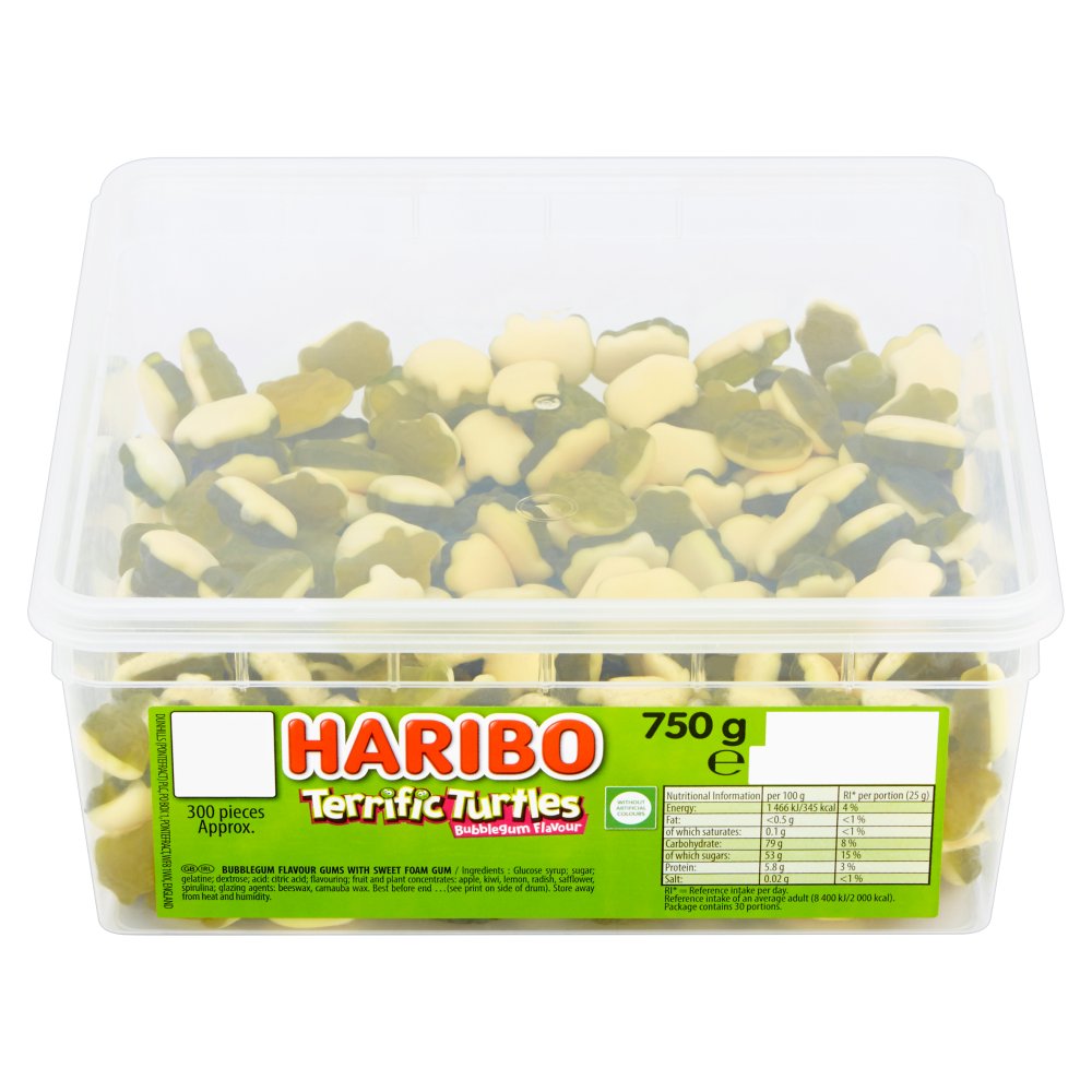 Haribo Terrific Turtles Bubble Gum Flavour 750g - 24.5oz