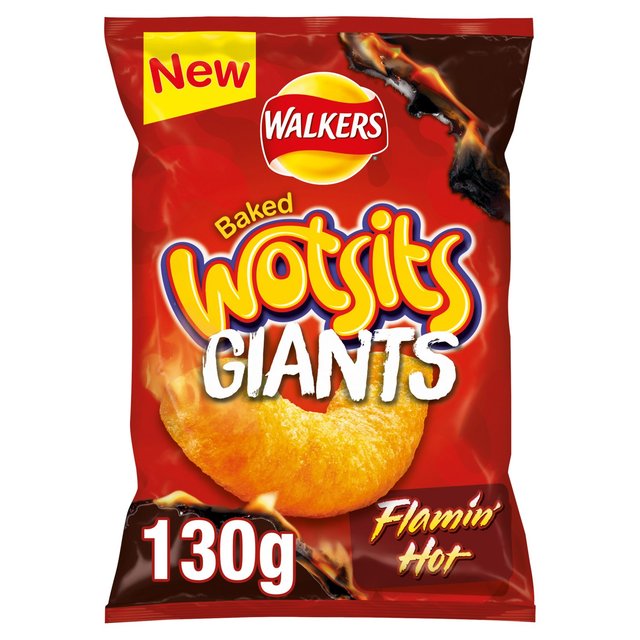 Walkers Wotsits Giants Flamin' Hot Crisps 130g - 4.5oz