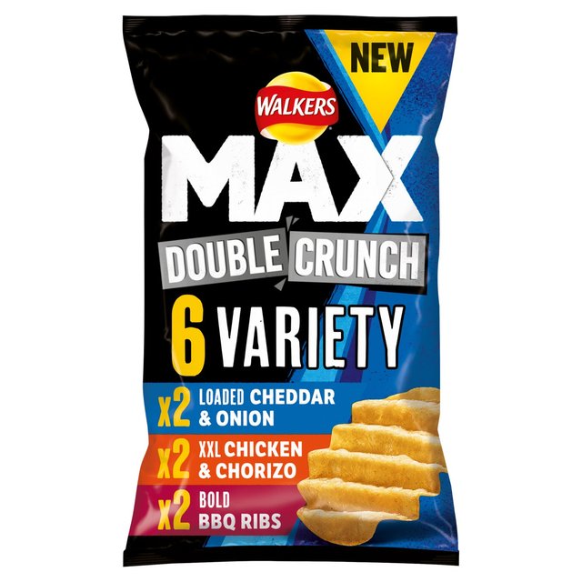 Walkers Max Double Crunch Variety 6 Pack