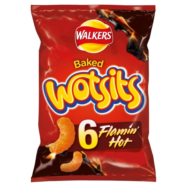 Walkers Wotsits Flamin Hot Snacks 6 Pack