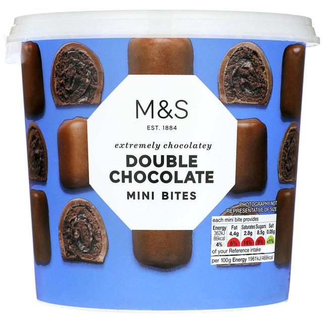 M&S Double Chocolate Mini Bites 295g - 10.4oz
