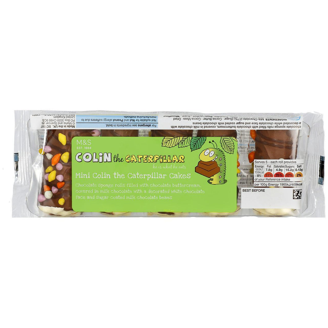 M&S Mini Colin The Caterpillar Cakes 5 Pack