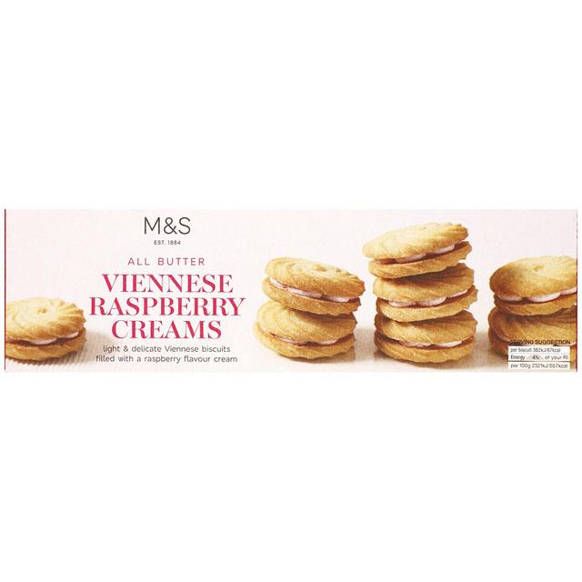 M&S All Butter Viennese Raspberry Creams 125g - 4.4oz