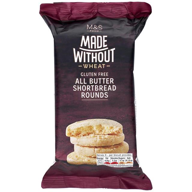 M&S Made Without Shortbread Rounds 140g - 4.9oz