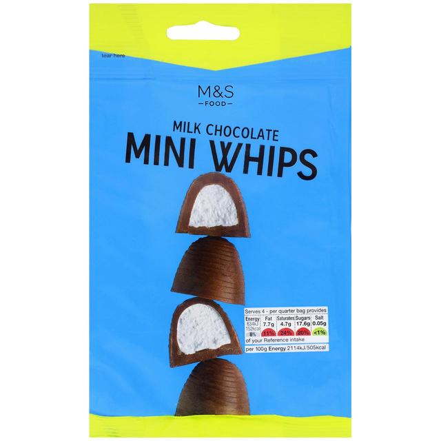 M&S Milk Chocolate Mini Whips 120g - 4.2oz