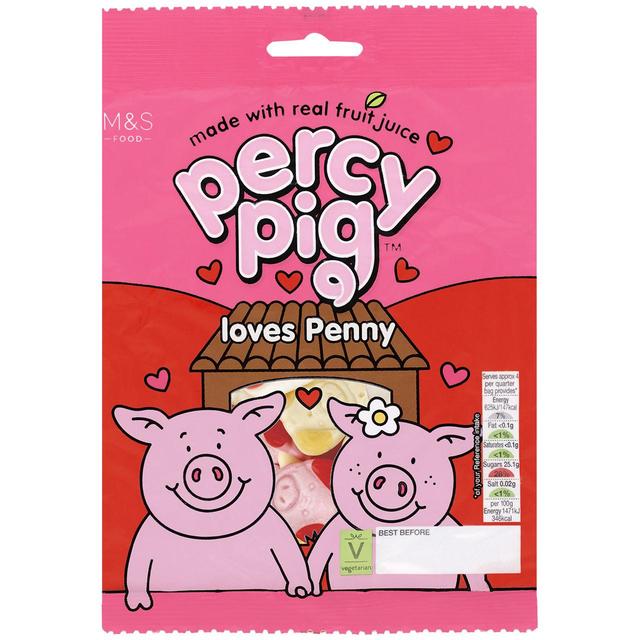 M&S Percy Pig Loves Penny Fruit Gums 170g - 5.9oz
