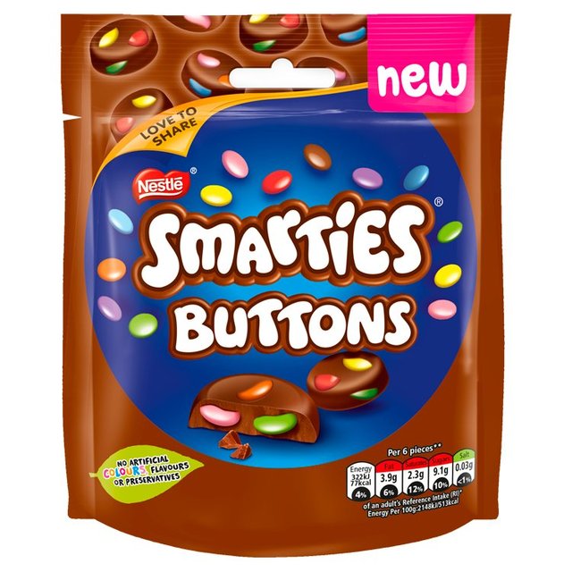 Smarties Milk Chocolate Buttons 90g - 3.1oz