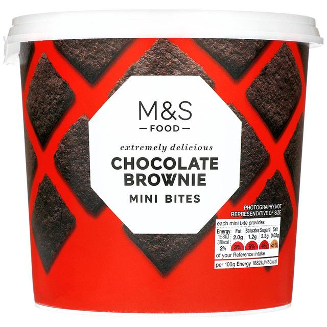 M&S Chocolate Brownie Mini Bites 235g - 8.2oz