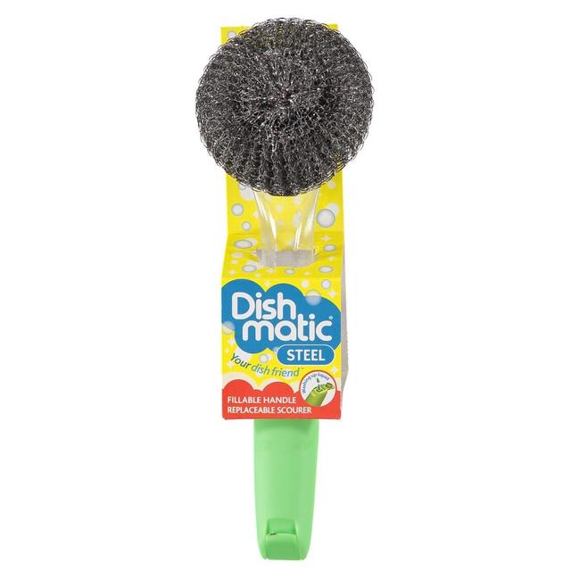 Dishmatic Filable Washing Up Brush with Steel Scourer