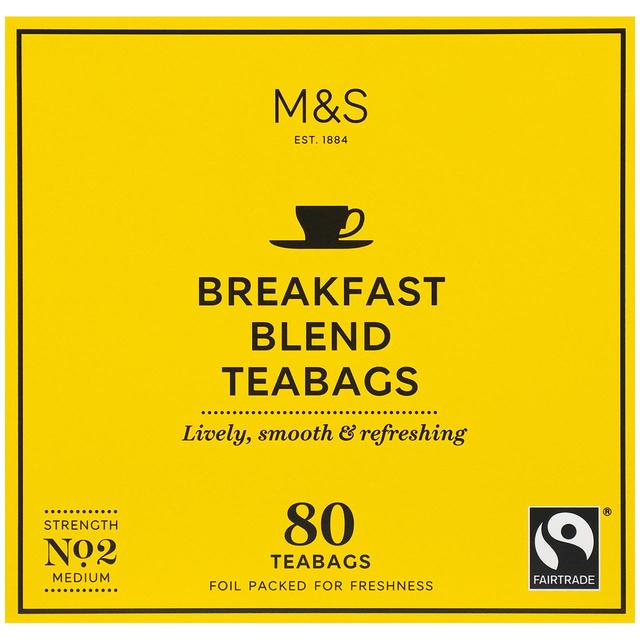 M&S Breakfast Blend Tea Bags 80 Pack