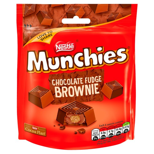 Munchies Chocolate Fudge Brownie Pouch 101g - 3.5oz