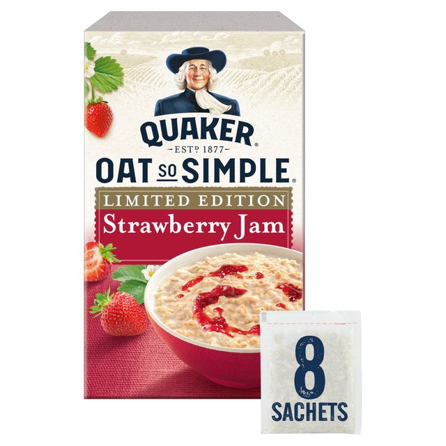 Quaker Oat So Simple Strawberry Jam Porridge 8 Sachets