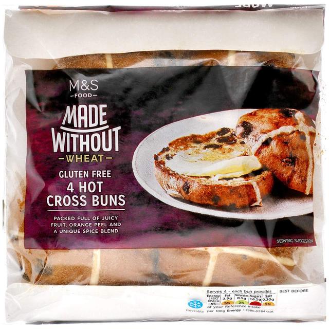 M&S Made Without Hot Cross Buns 4 Pack