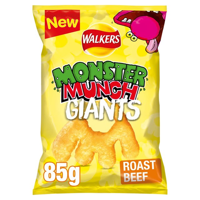 Monster Munch Giants Roast Beef Snacks 85g - 2.9oz