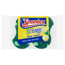 Load image into Gallery viewer, Spontex Easy Sponge Scourer 2 Pack
