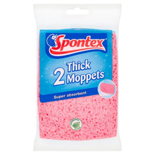 Load image into Gallery viewer, Spontex Thick Moppets 2 Pack
