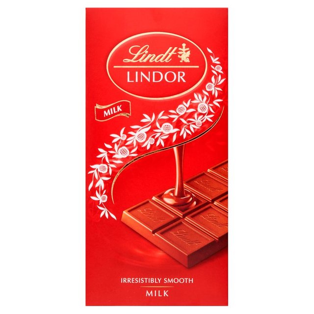 Lindt Lindor Milk Chocolate Bar 100g - 3.5oz
