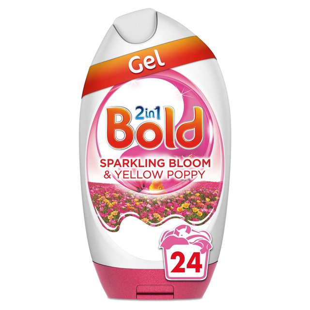 Bold 2 in 1 Washing Liquid Gel Sparkling Bloom & Yellow Poppy 888ml - 30fl oz