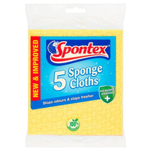 Load image into Gallery viewer, Spontex Sponge Cloths 5 Pack
