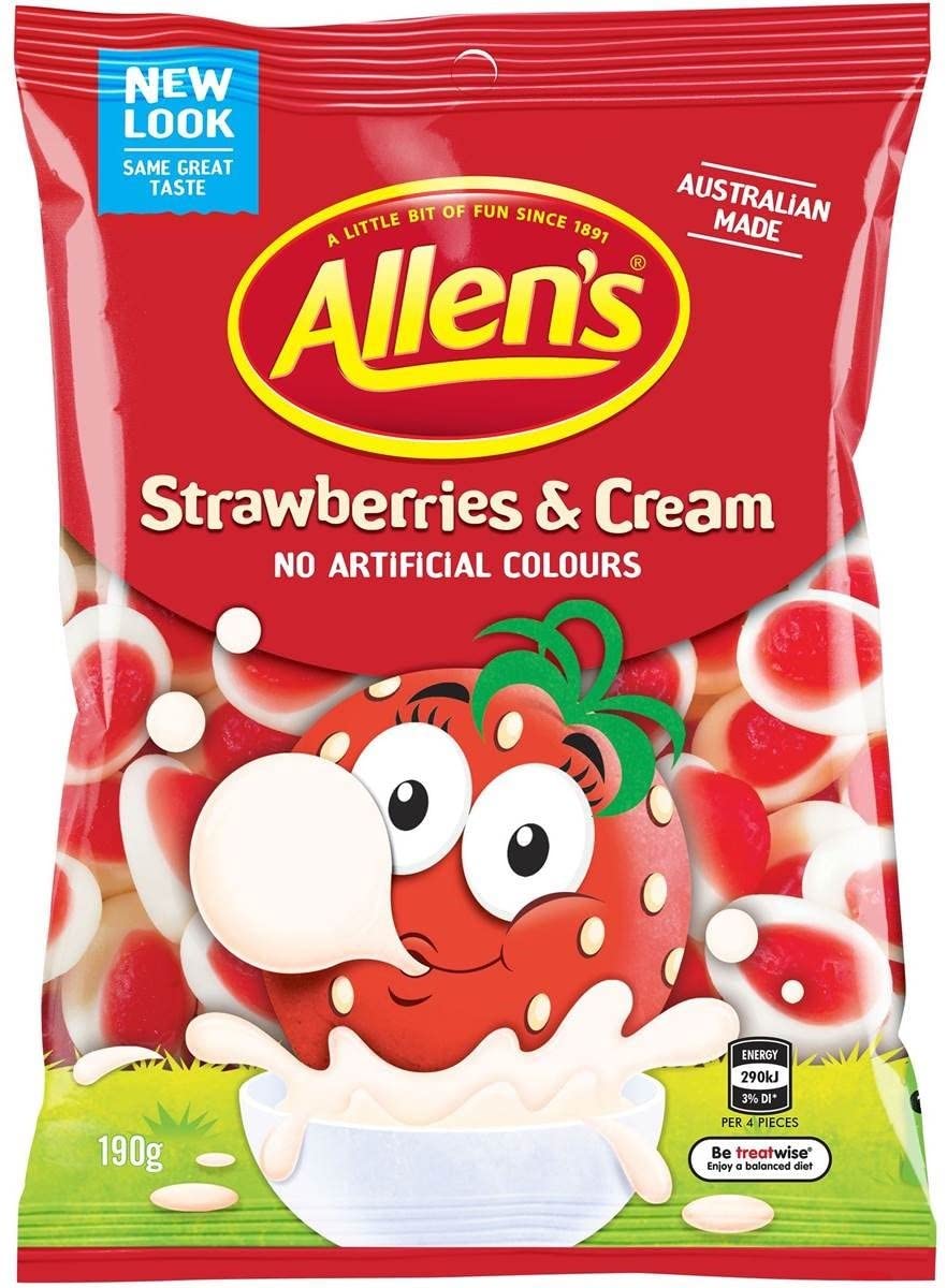 Allens Strawberries & Cream 190g - 6.7oz