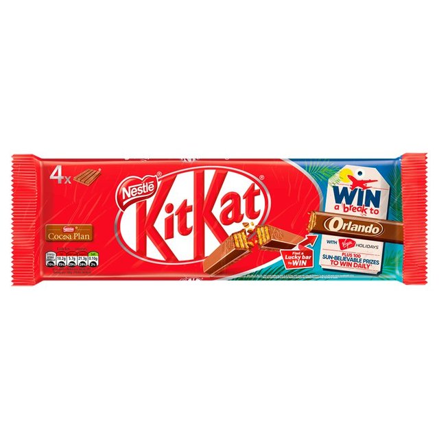 Kit Kat 4 Finger Milk Chocolate Bar 4 Pack