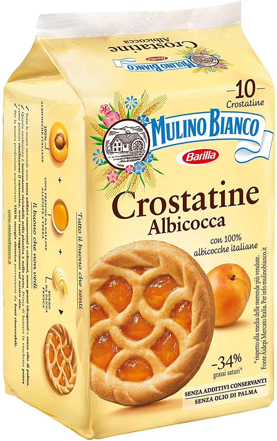 Mulino Bianco Crostatina With Apricot Jam 400g - 14.1oz